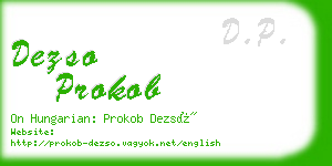 dezso prokob business card